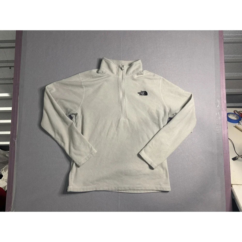 The North Face Men's Grid Fleece 1/4-Zip Pullover XL Light Gray